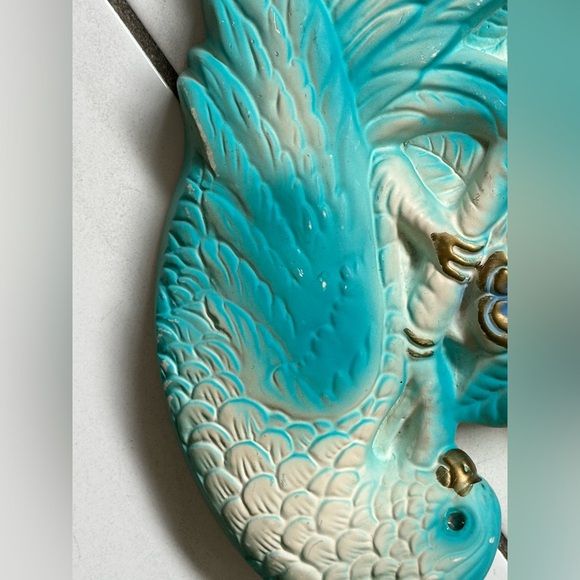 Vibtage Wall Art Chalk Ware Bird, Turquoise Cockatiel - Picture 8 of 9